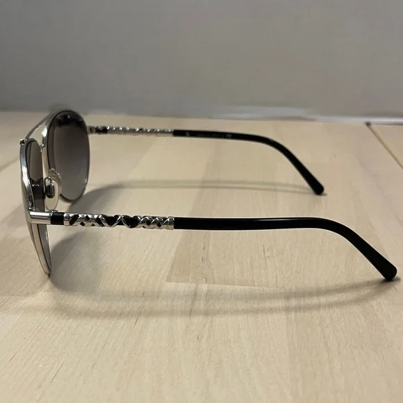 Burberry 3089 Silver & Black Aviator Sunglasses FRAMES ONLY - Picture 3 of 16